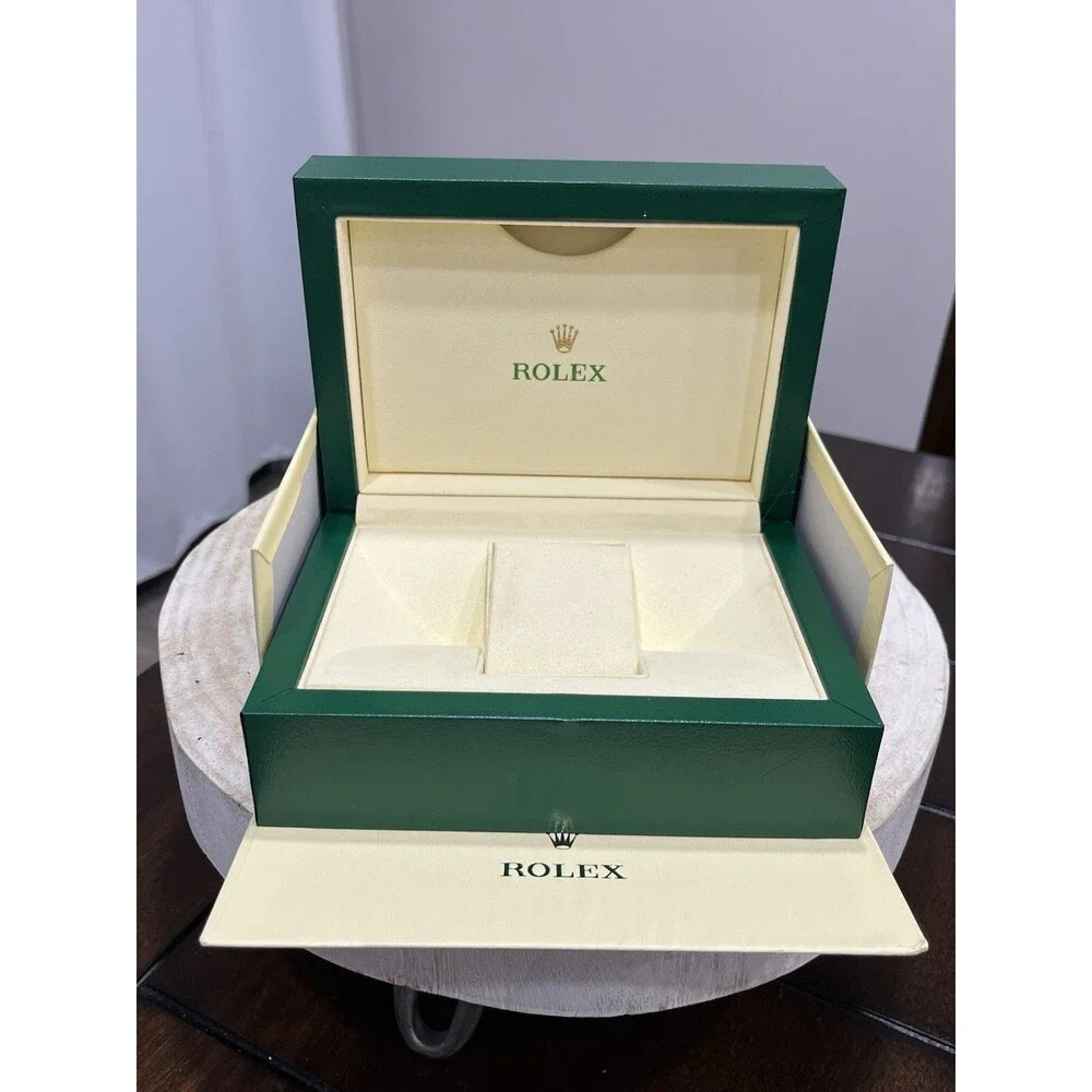 Official Rolex Green Wave Watch Box Oyster M 39139.04 Cream Outer Sleeve Cushion